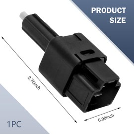 Shakas Brake Light Switch, 25320AX00A 25320AX00C 25320-AX00B Sensitive Switch Replacement, 4 Pin Plug and Play High Temperature Resistant Modification Parts, Compatible with Nissan Infiniti (Black)