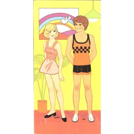 VNTG 1970s TEEN SET  PAPER DOLL RARE  ORIG SIZE UNCUT REPOR READ ALL
