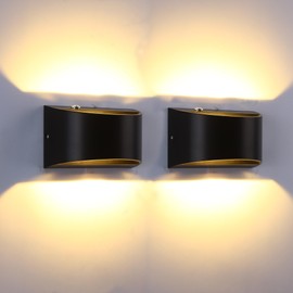 Maichis 2Pack 12V RV Modern LED Wall Sconce Lighting Fixture Lamps, RV LED Bedside Reading Lamps 5W Warm White 3000K, Up and Down RV Interior Wall Lamps for Marine, Motorhome