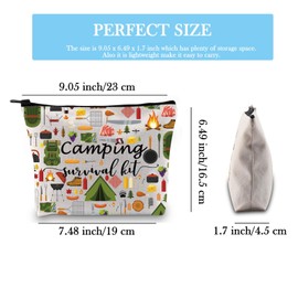 Camping Survival Kit Camp Gift RV Gift Camper Accessories Travel Bag Happy Camper Gift (Survival Camping Bag)