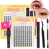 Fowendia Manga Lashes Cluster Lashes C D Curl DIY Lashes