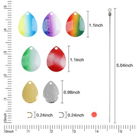 Colorado Spinner Blades for Lure Making Kit, 255pcs DIY Fishing Lures Fishing Spinners for Crawler Harness Walleye Rigs Making Your Own Lures