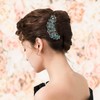 Women's Hair Comb with Inlaid Flowers and Rhinestones, Bridal Hair