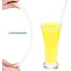 DAKOUFISH 12 Inch Clear Reusable Plastic Replacement Drinking Straws Extra