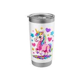 Unicorn Lover Master Builder Building Bricks Blocks Toy Kids Stainless Steel Insulated Tumbler