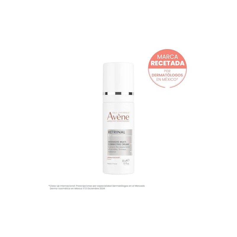 Avene Retrinal Crema de Noche Facial Antiarrugas con Niacinamida, 30ml