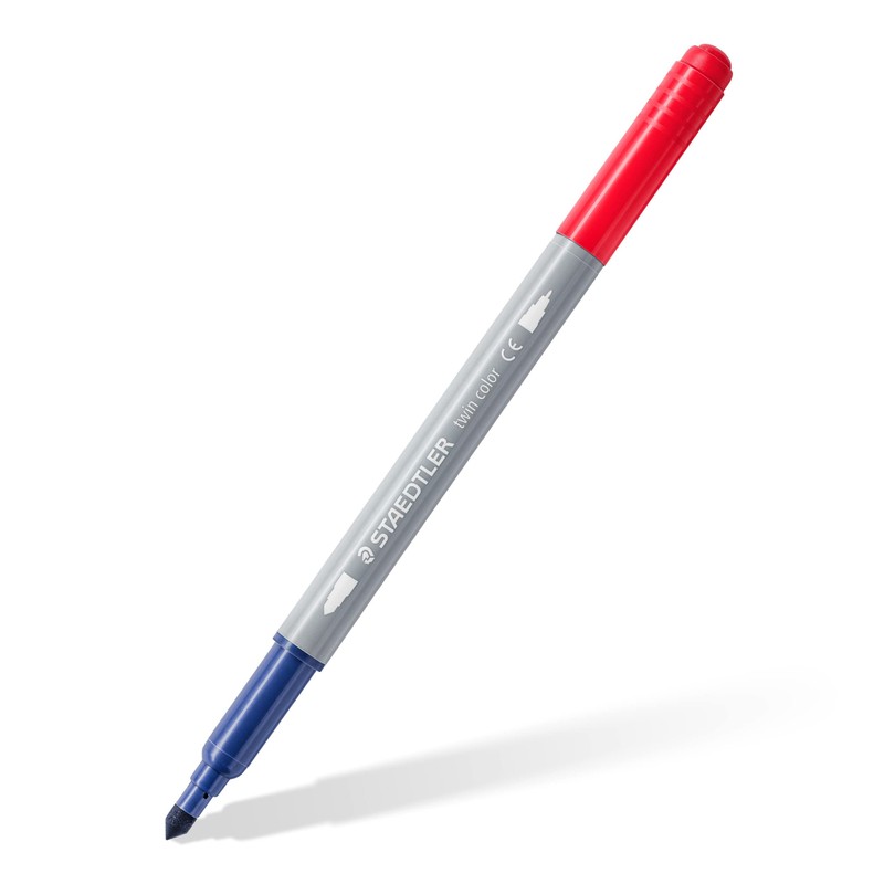 STAEDTLER 3280 C10 Twin-Colour, Double-Ended Fibre-Tip Pens - 20 Assorted