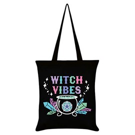 Witch Vibes Black Tote Bag 38x42cm