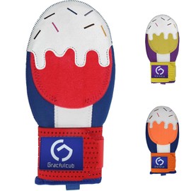 Gracfulcub Baseball Sliding Mitt, Sliding Glove Softball Guard, Ergonomic Design Baseball Protect Fingers for Base Running (Ice BlueRuby)