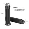 Motorcycle Handlebar Grips, Rubber Hand Grips with Aluminum Bar End,