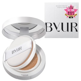 ByUR Serum Fit Full Cover Glow Cushion Foundation Transparent Shiny Skin Essence Formulated Moisturizing Drying Korean Cosmetics Coverage Pores Base Makeup Sunscreen SPF 40 PA++ (#17 Fair (Renewed)