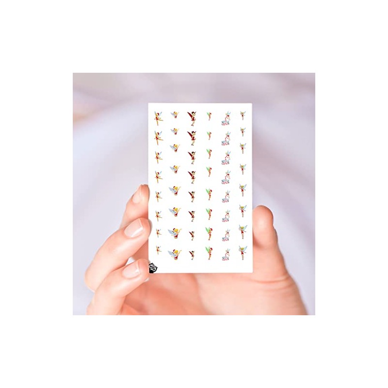 Tink Christmas Clear Water-Slide Nail Designs