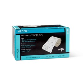 Medline MedFix Dressing Retention Tape with S-Release Liner, Secures Primary Dressings and Medical Appliances, 6" x 11 yd