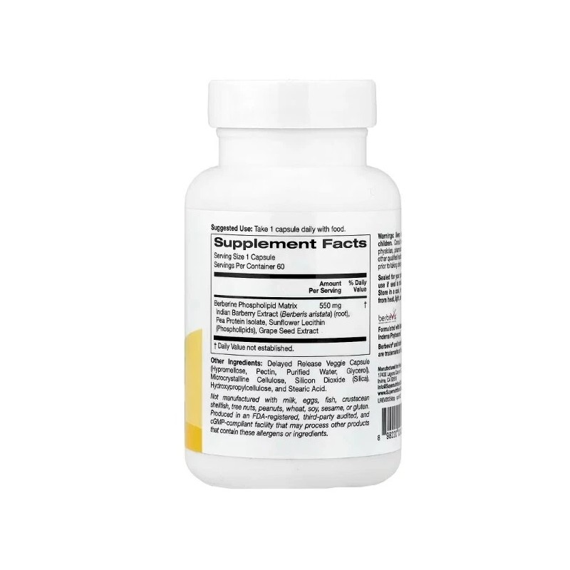 Super Nutrition, 2 PACK, Berberine Phytosome, 550 mg, 60 Veggie