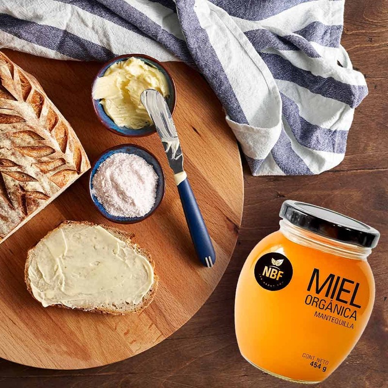NBF Miel de Abeja Mantequilla Pura Organica 454gr 100% Natural