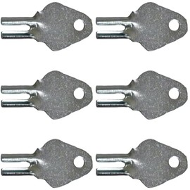 Dispenser Key Replacement for Baywest 1200 - Replacement Key for Baywest Brand Toilet Paper Dispenser, Paper Towels Dispenser, Soap and air freshener Dispensers (6 Pack)