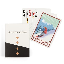Lantern Press Vermont, Snowboarder Scene (52 Playing Cards, Poker Size Card Deck with Jokers)