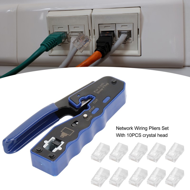 Network Cable Pliers Wire Stripper Cutting Crimping Stripping Tool with
