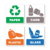 Recycling Paper Cans Plastic Glass Sticker Decal Bin Recycle Eco