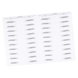 FRCOLOR 2sheets Eyebrow Stickers for Men of Hair-like Simulation Eyebrow Patches Easy to Apply