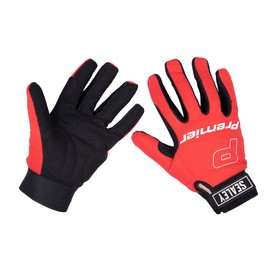 Sealey MG796L Mechanic's Gloves Padded Palm - Large,Red