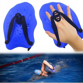 KKPLZZ Swimming Paddles Speedo, 1 Pair Swimming Training Hand Paddles with Adjustable Straps, Professional Swimming Training Hand Paddles Pool Exercise Equipment Accessories