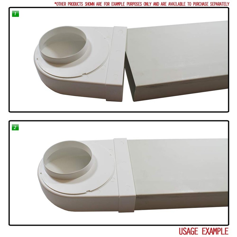 Kair Rotating Elbow Bend Adaptor 204mm x 60mm to 125mm