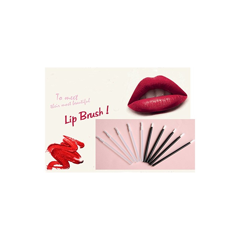 Huachnet Disposable Lipstick Gloss Wands Makeup Kits-Pack of 100(White)