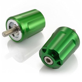 Daytona 17268 Aluminum Billet Motorcycle Bar End Kawasaki M8 Type (ZRX1200DAEG Ninja250 etc.) Heavy Weight Bar End Revolver, Green