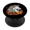 Unicorn Breathing Fire Design in Black