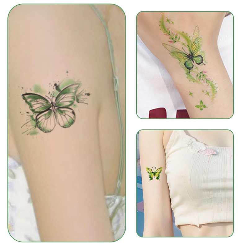 UEIOAVL Temporary Tattoos, 4 Bögen Kleine Frische Schmetterling Temporäre Tattoo