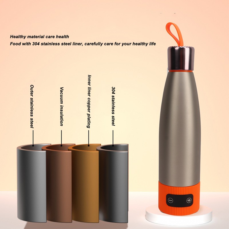 350ml Thermostatic Bottle Warmer Stainless Steel Insulated Water Cup Bottle