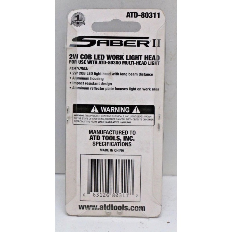 ATD Tools # 80311 NEW ATD Tools Saber II 2W