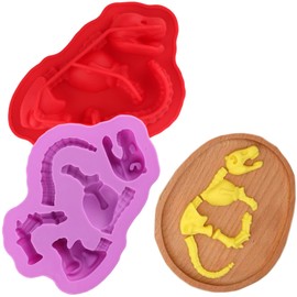 YIMINGMOLD 2pcs Dinosaur Silicone Candy Molds Dinosaur Bones Silicone Mold For Candy Chocolate Gummy