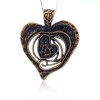 Unbranded Large Heart with Inner Heart Pendants in Red Copper