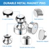 GOOZADA 10Pack Fridge Magnets for Whiteboard Silver White Board Magnet