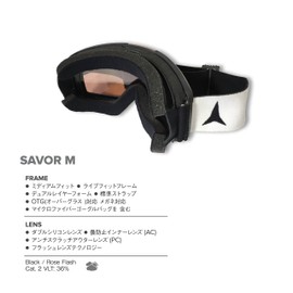 Atomic Unisex All Mountain-Skibrille Savor M OTG, für Brillenträger, für mäßige Lichtverhältnisse, Medium Fit, Live Fit-Rahmen, schwarz/rosa flash, AN5105518