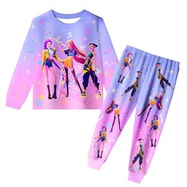 Kusouku Kids Girls Pop Singer Sweartshirt Casual Hoodie Novetly Hoody Clothes Merch Purple