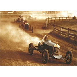 Auto Race On Dirt Track - Avanti America Collection Birthday Card