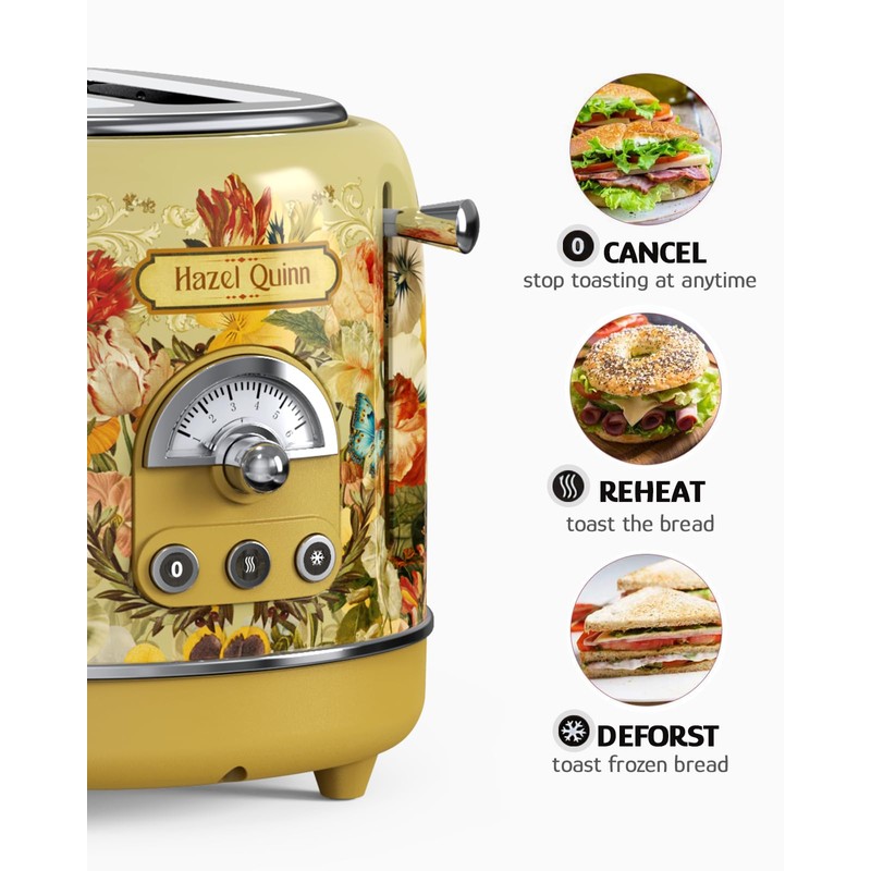Hazel Quinn X Eduardo Recife Collaboration 2-Slice Retro Toaster, 6