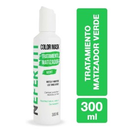 Nefertiti, Matizador Verde + Keratina Sin Parabenos, 300 Ml.