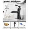 HOIGY Waterfall Faucet, Brass Oil Rubbed Bronze Bathroom Faucet 1