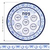 Passover Seder Plates 12" Melamine - 6 Section Plate Marked
