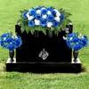 3 Pcs Artificial Cemetery Flowers for Grave Memorial Flowers Funeral