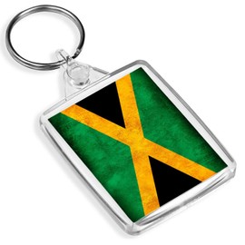 Jamaican Flag Jamaica Country Keyring - IP02 - Patriotic 14366