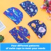 Gabotrie 4 PCS Kids Swim Caps, Cloth Fabric Swimming Caps,