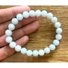 crystalmiracle Aquamarine 8 Mm Beaded Round Stretch String Fashion Accessory