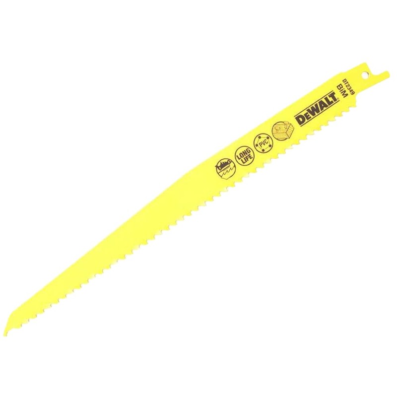 DeWalt DT2349QZ 228mm Reciprocating Blade Fast Cuts Wood with Nails