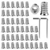 Pack of 100 Threaded Insert Wood, M6 x 20 Screw