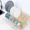 MegaChef 2-Tier Collapsible Kitchen Bamboo Drying Dish Rack